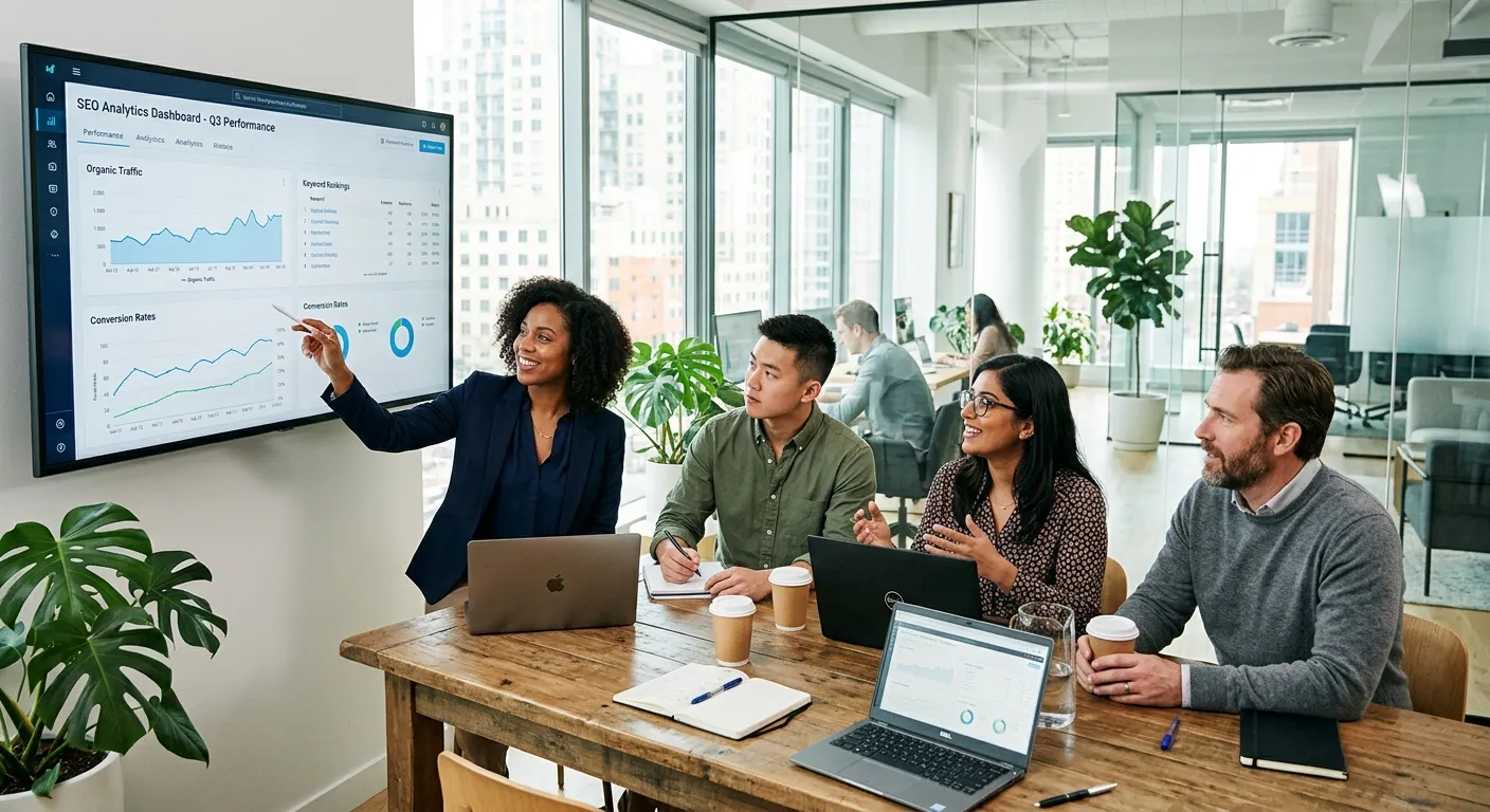 SEO Atlantic team collaborating on strategy