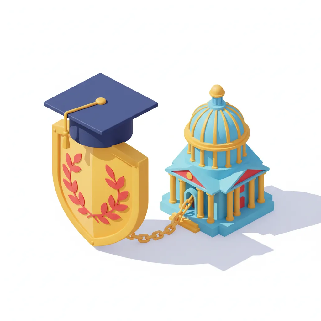 EDU and .gov backlinks concept with graduation cap and government dome